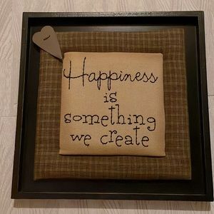 Framed Embroidered Quote